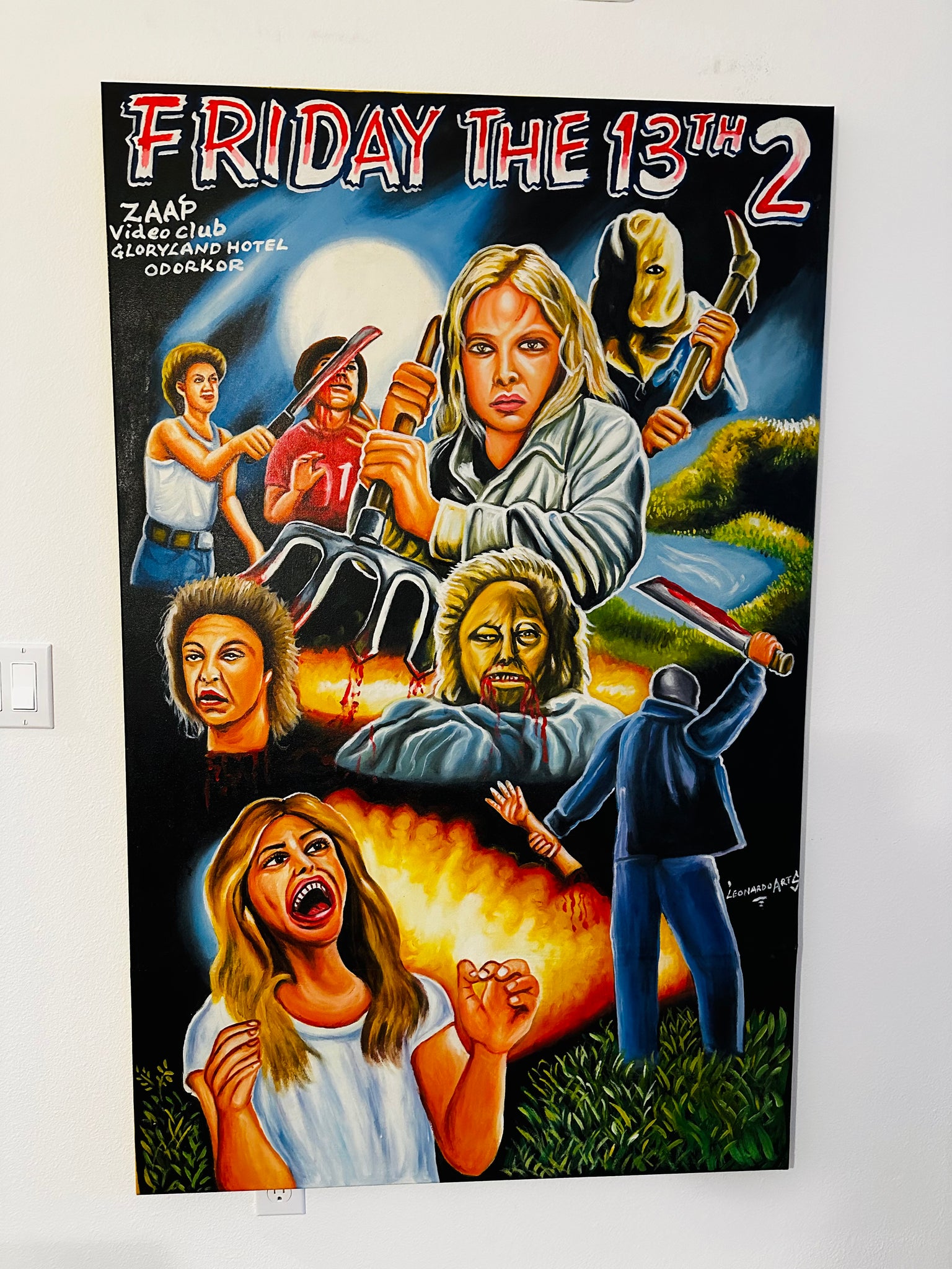 FRIDAY THE 13TH - ORIGINAL GHANA PAINTING - HUGE