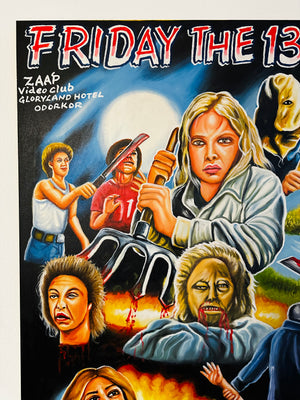 FRIDAY THE 13TH - ORIGINAL GHANA PAINTING - HUGE