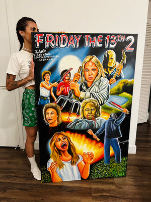 FRIDAY THE 13TH - ORIGINAL GHANA PAINTING - HUGE