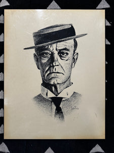 BUSTER KEATON - VINTAGE WOOD PLAQUE